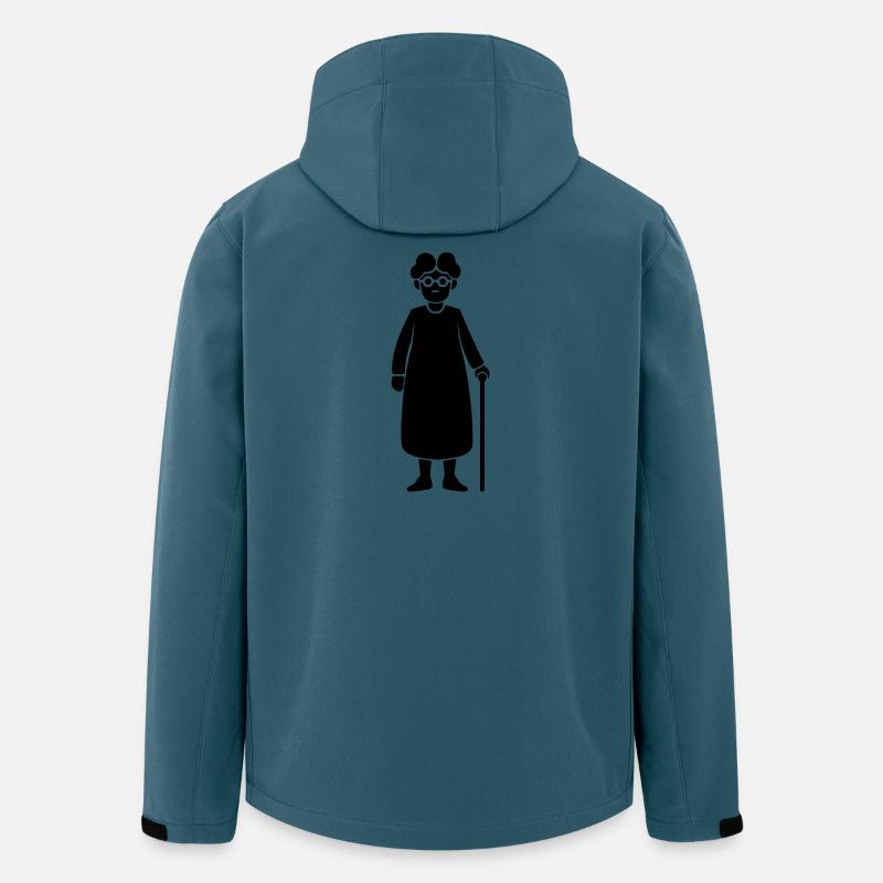 Oma Silhouette - Recycelte Männer Softshell-Jacke von Stanley/Stella - Dunkles Petrol
