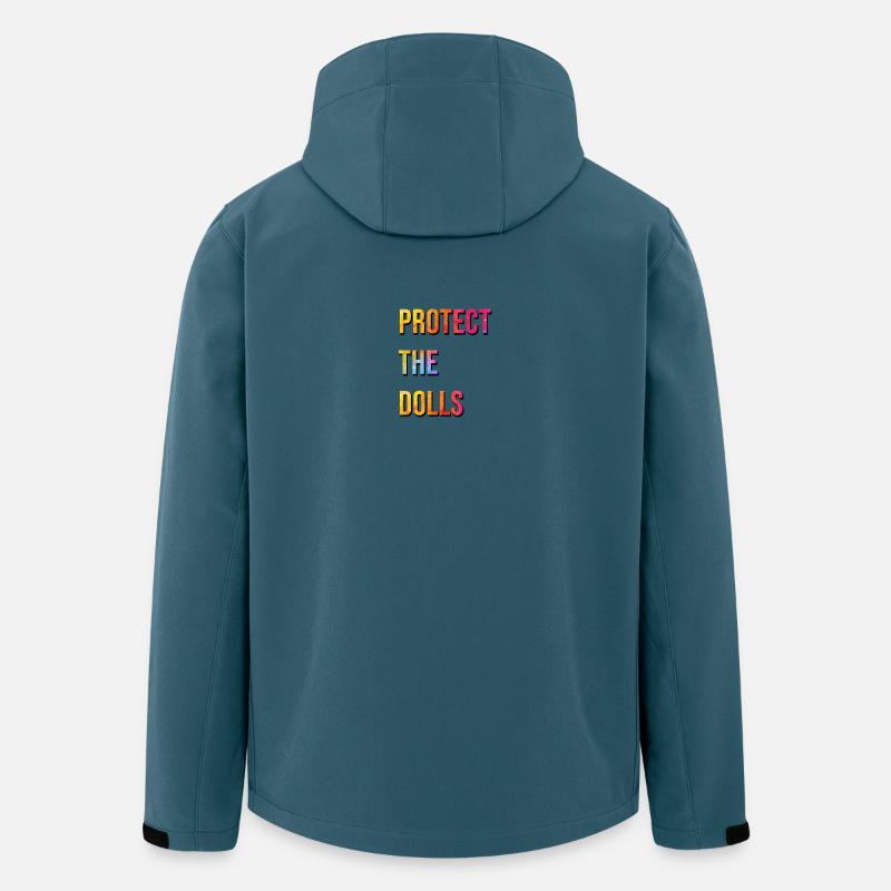 Protect_the_Dolls_bunte_farben - Recycelte Männer Softshell-Jacke von Stanley/Stella - Dunkles Petrol