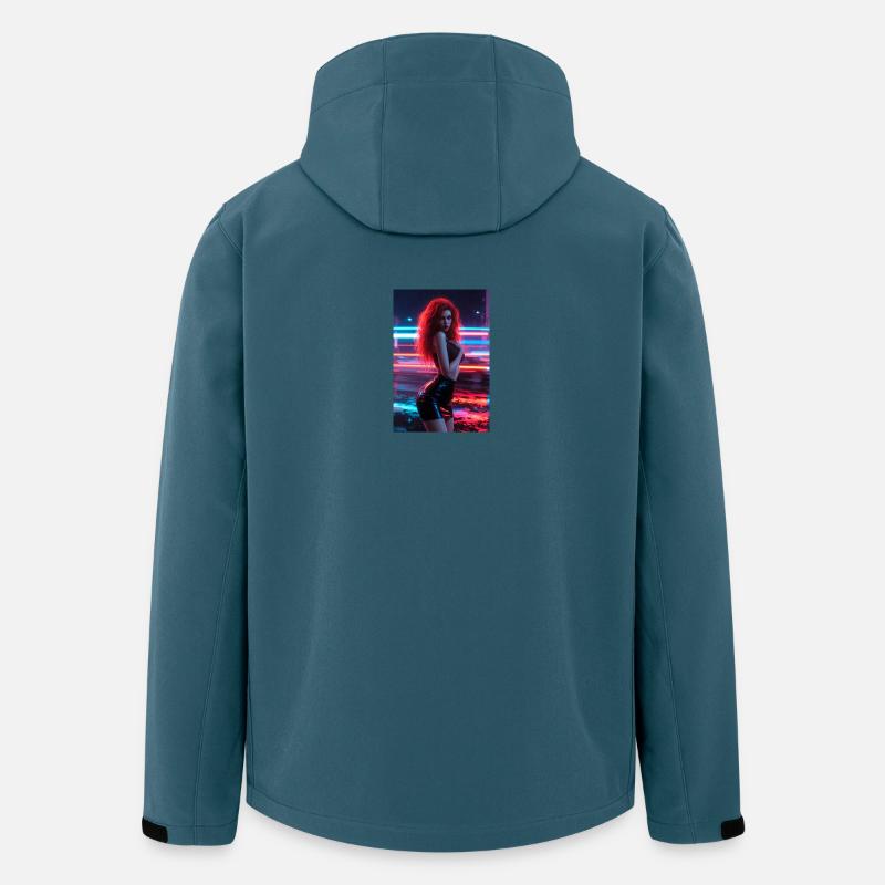 Femme rouge néon dans Luster - Veste softshell homme en polyester recyclé Stanley/Stella - bleu pétrole foncé