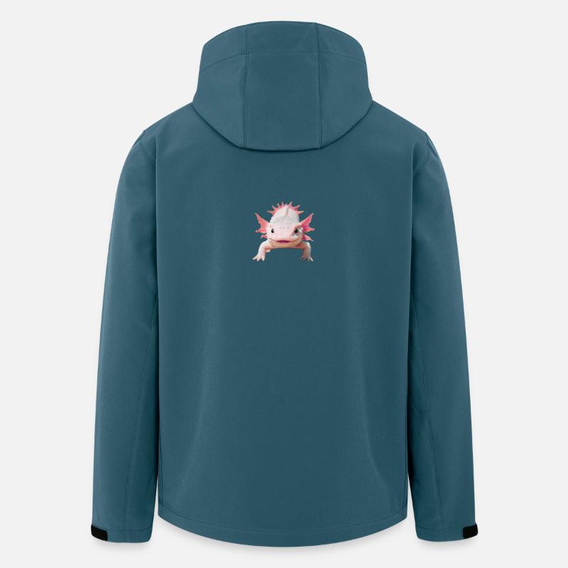 Joyeux Axolotl - Veste softshell homme en polyester recyclé Stanley/Stella - bleu pétrole foncé