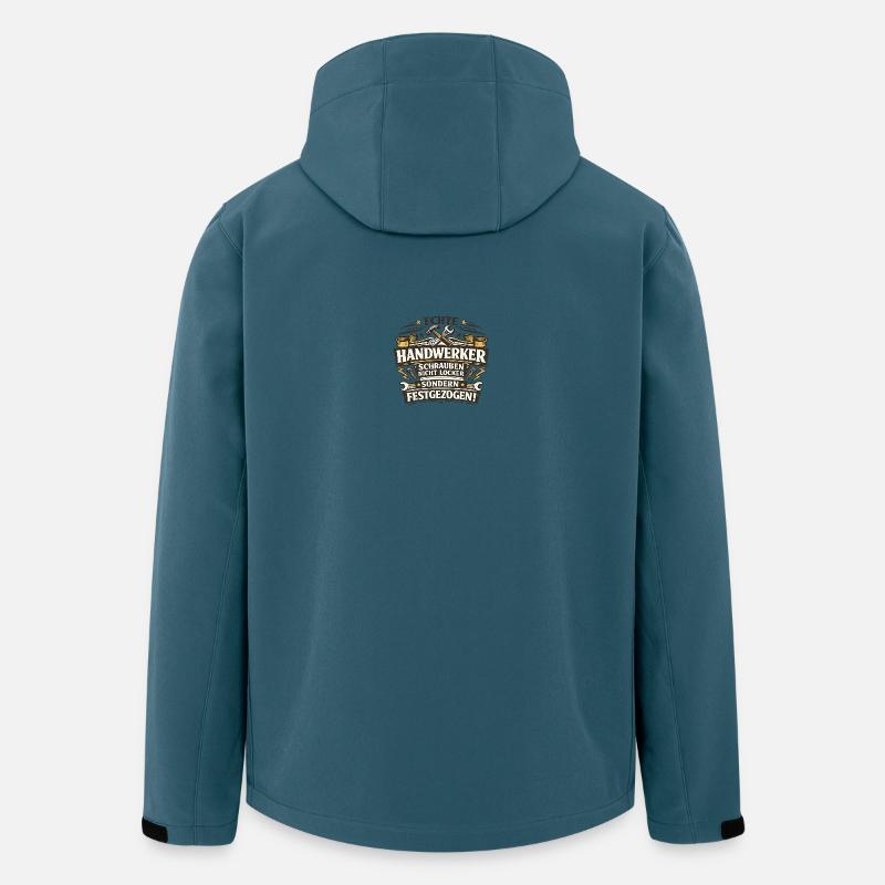 Echte Handwerker Schrauben Festgezogen - Recycelte Männer Softshell-Jacke von Stanley/Stella - Dunkles Petrol