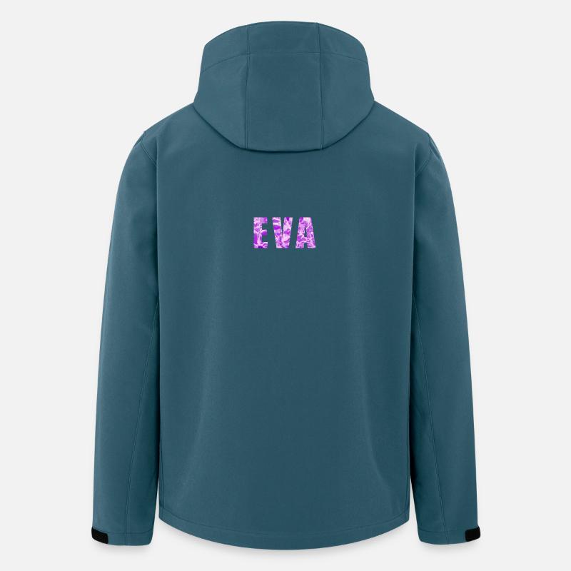 V violet vortex design abstrait - Veste softshell homme en polyester recyclé Stanley/Stella - bleu pétrole foncé