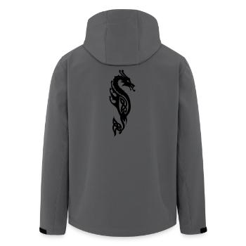 Serpent de mer monstrueux ou vecteur dragon - Veste softshell homme en polyester recyclé Stanley/Stella - bleu pétrole foncé - Dos - AI Model Male 185 light (185cm)