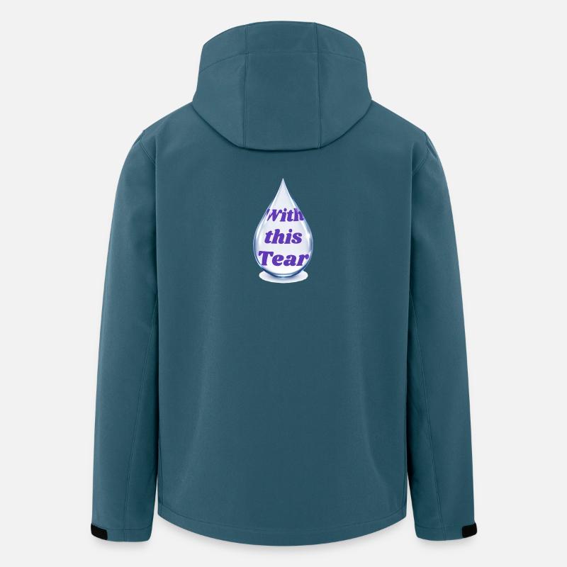 Tropftext: Mit dieser Träne - Recycelte Männer Softshell-Jacke von Stanley/Stella - Dunkles Petrol