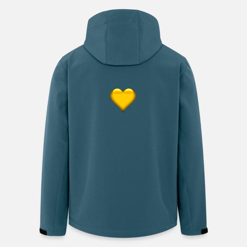 Goldenes Herz Emblem - Recycelte Männer Softshell-Jacke von Stanley/Stella - Dunkles Petrol