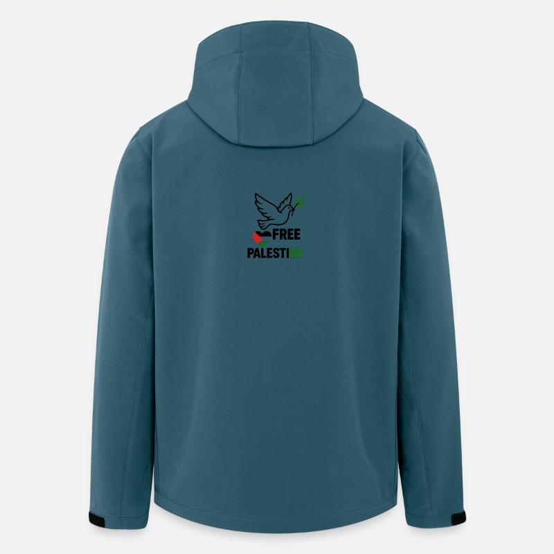 Free Palestine Dove - Recycelte Männer Softshell-Jacke von Stanley/Stella - Dunkles Petrol