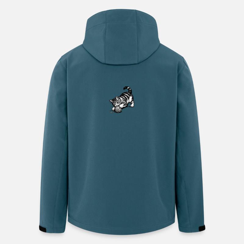 Playful Kitten and Yarn - Men’s Recycled Softshell Jacket by Stanley/Stella - stargazer