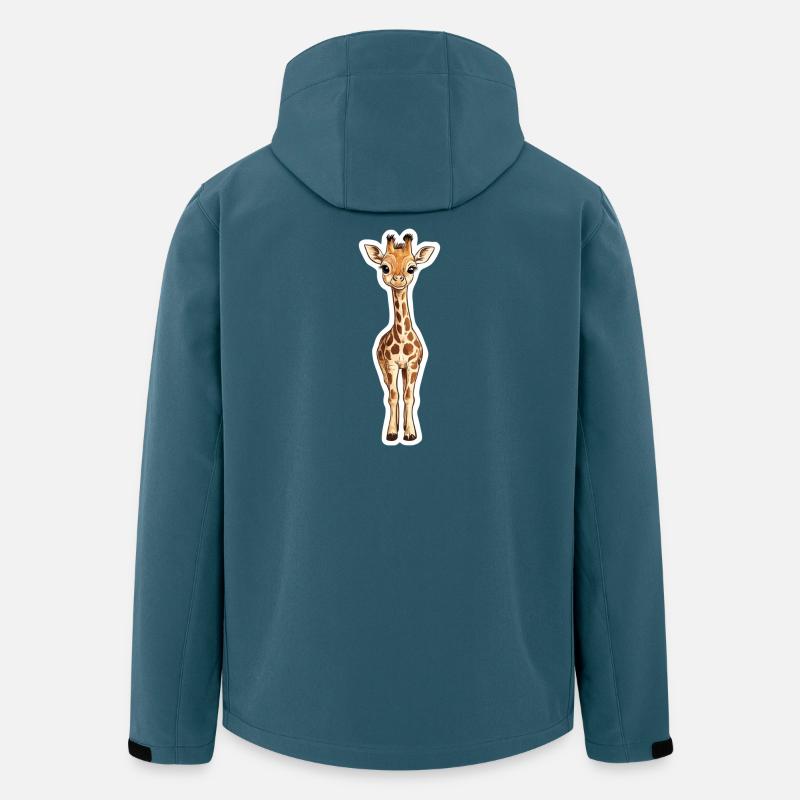Giraffe - Recycelte Männer Softshell-Jacke von Stanley/Stella - Dunkles Petrol