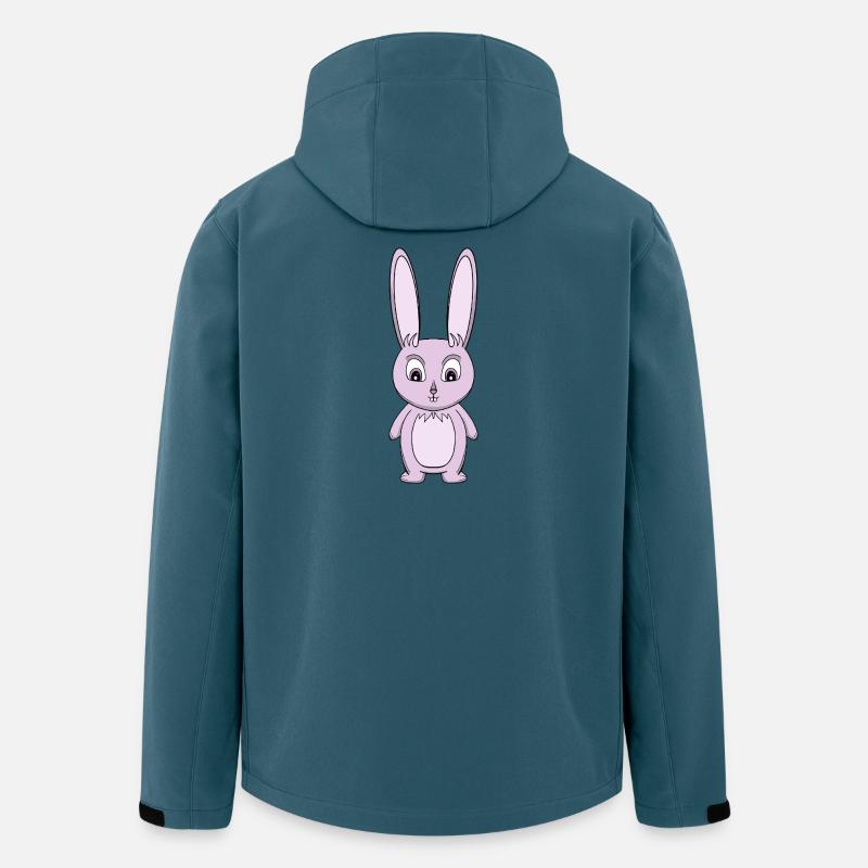 Lavender Bunny Cartoon - Recycelte Männer Softshell-Jacke von Stanley/Stella - Dunkles Petrol