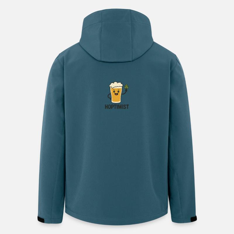 Fröhliches Bierglas mit Hopfen - Recycelte Männer Softshell-Jacke von Stanley/Stella - Dunkles Petrol