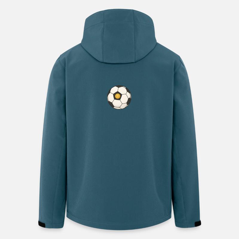 Fußball mit goldenem Punkt - Recycelte Männer Softshell-Jacke von Stanley/Stella - Dunkles Petrol