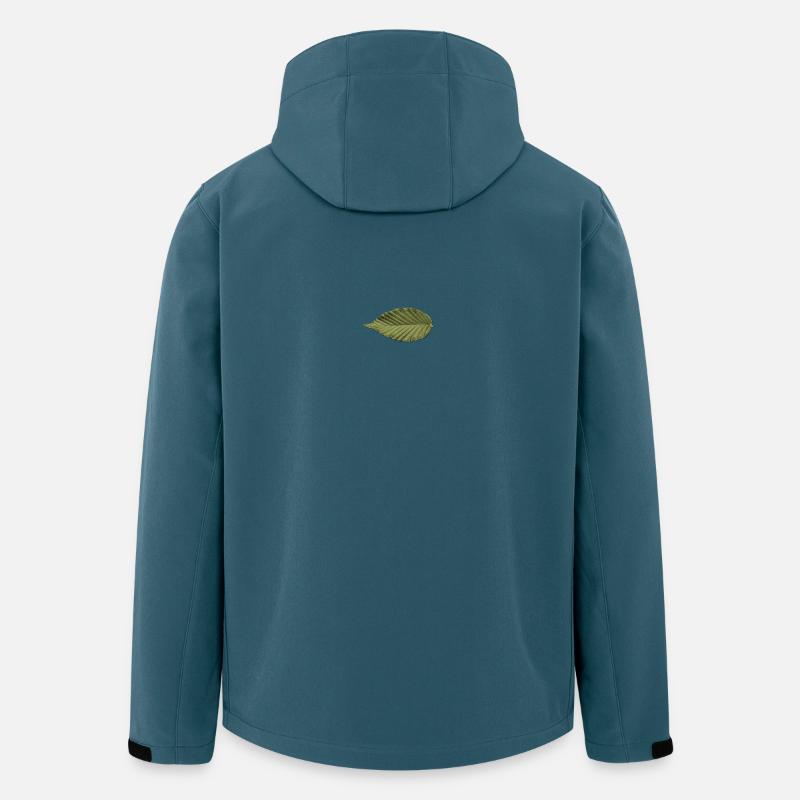 Blattstruktur Olivgrün Muster - Recycelte Männer Softshell-Jacke von Stanley/Stella - Dunkles Petrol