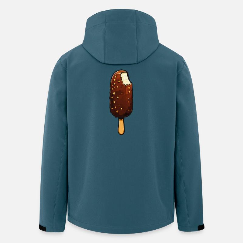 Schokoladen-Bananen Eis am Stiel - Recycelte Männer Softshell-Jacke von Stanley/Stella - Dunkles Petrol