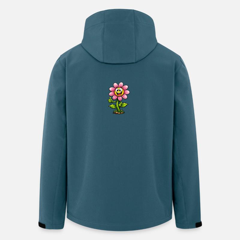 Funny Flower - Recycelte Männer Softshell-Jacke von Stanley/Stella - Dunkles Petrol
