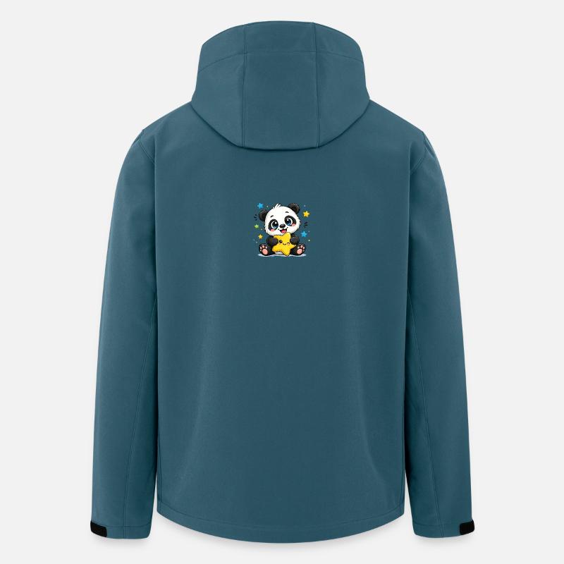 Panda Star Friend - Veste softshell homme en polyester recyclé Stanley/Stella - bleu pétrole foncé