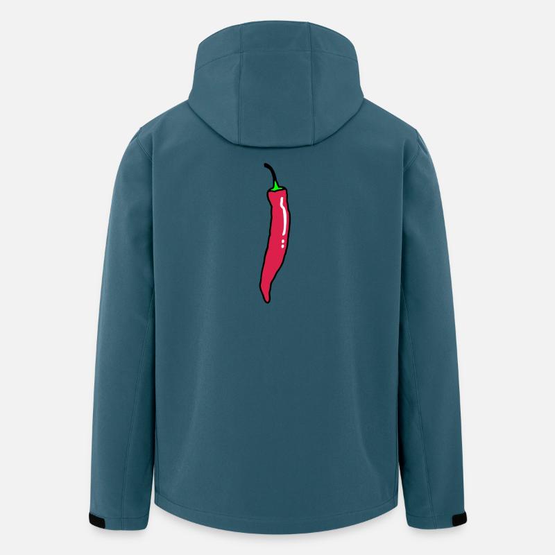 Scharfe Chilischote Chili Paprika - Recycelte Männer Softshell-Jacke von Stanley/Stella - Dunkles Petrol