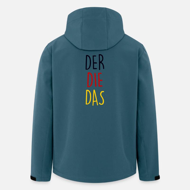 German language - Recycelte Männer Softshell-Jacke von Stanley/Stella - Dunkles Petrol
