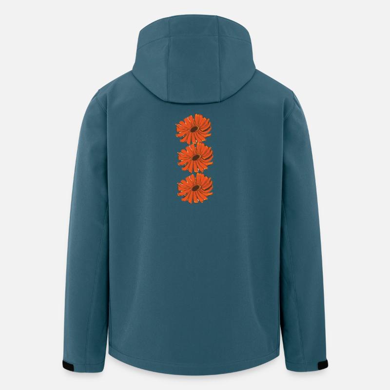 calendula RINGELBLUME - Recycelte Männer Softshell-Jacke von Stanley/Stella - Dunkles Petrol