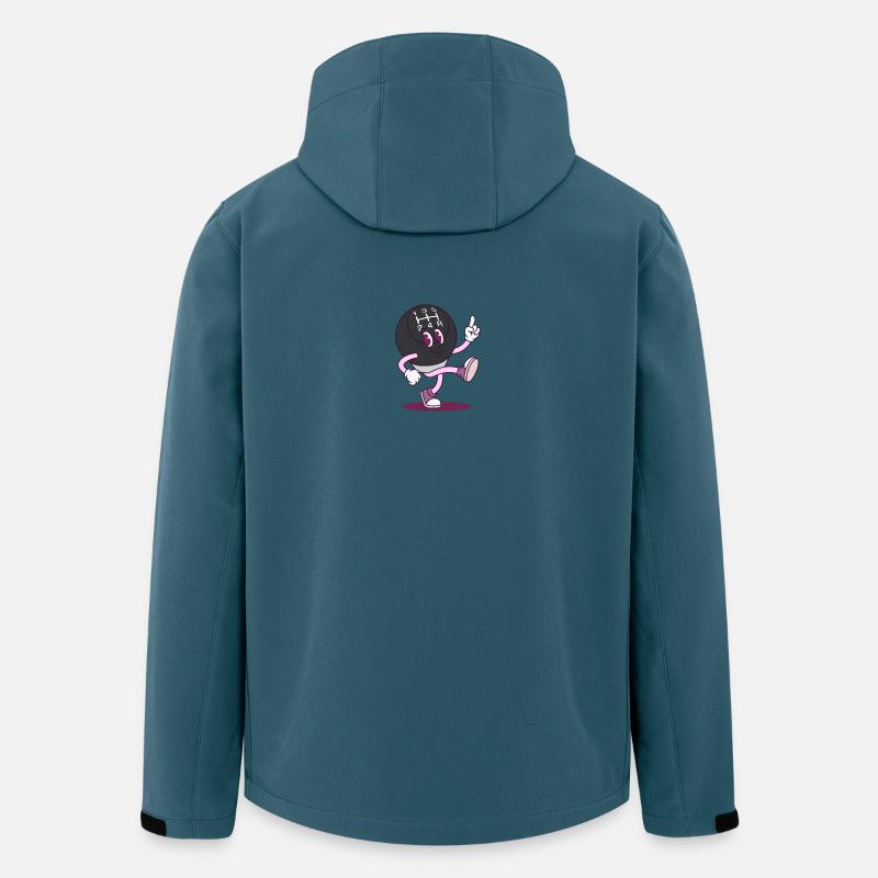 Schaltknopf Tänzer Cartoon - Recycelte Männer Softshell-Jacke von Stanley/Stella - Dunkles Petrol