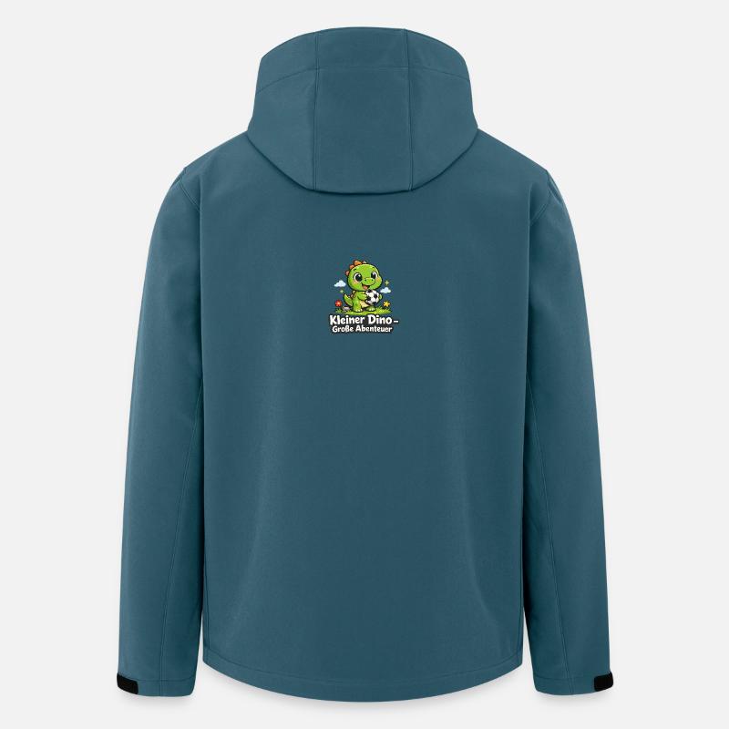 Kleiner Dino – Große Abenteuer - Recycelte Männer Softshell-Jacke von Stanley/Stella - Dunkles Petrol