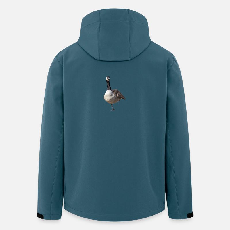 Kanadische Gans auf einem Bein - Recycelte Männer Softshell-Jacke von Stanley/Stella - Dunkles Petrol