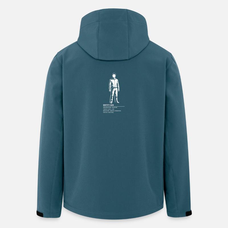 Backrooms Entité 9 blanche - Veste softshell homme en polyester recyclé Stanley/Stella - bleu pétrole foncé