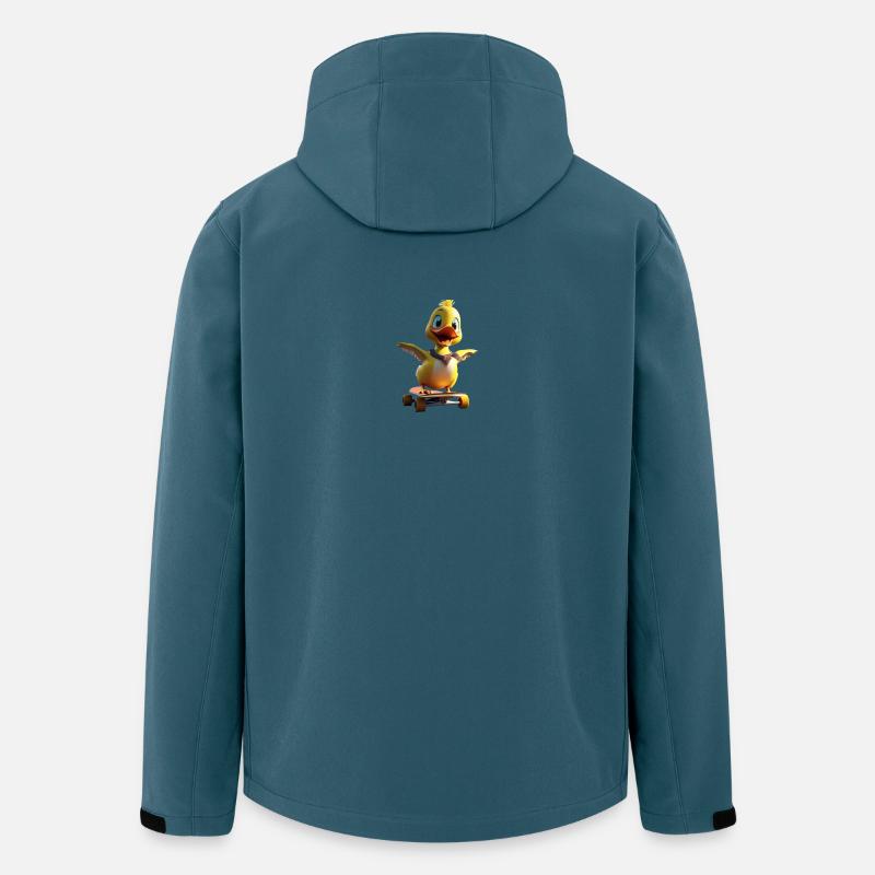 Skateboard-Entenporträt - Recycelte Männer Softshell-Jacke von Stanley/Stella - Dunkles Petrol