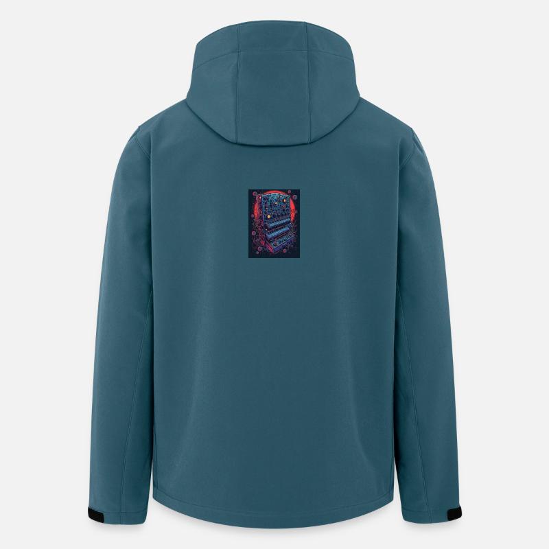 Futuristisches elektronisches Musikgerät - Recycelte Männer Softshell-Jacke von Stanley/Stella - Dunkles Petrol
