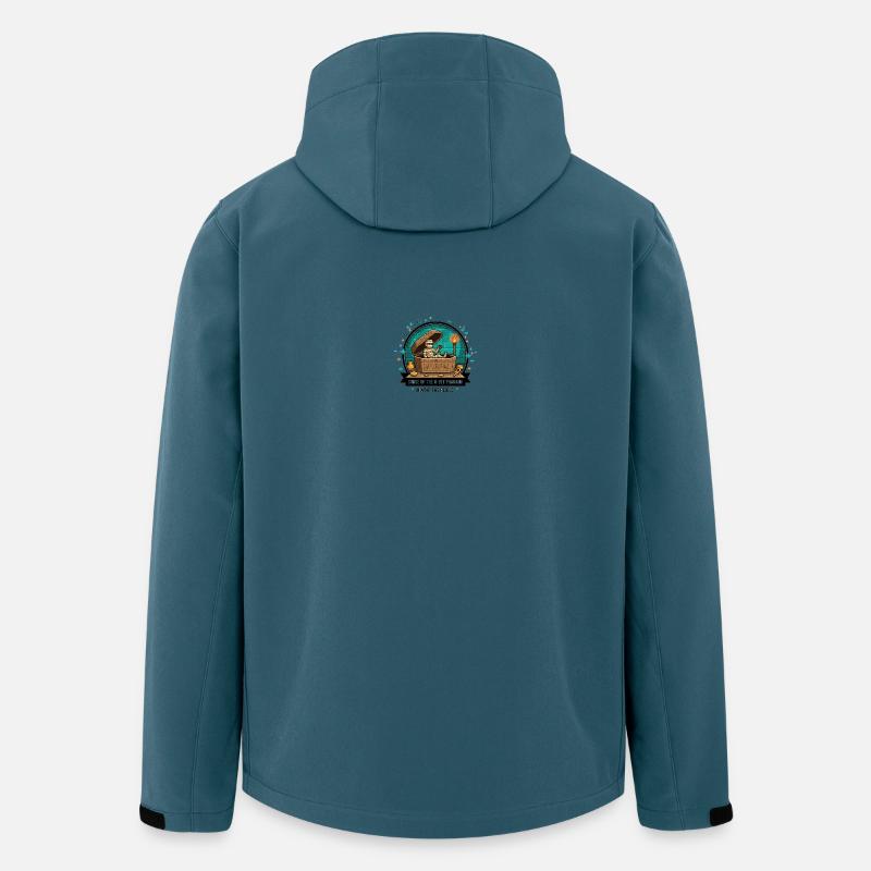 8-Bit Pharao Grabmal - Recycelte Männer Softshell-Jacke von Stanley/Stella - Dunkles Petrol