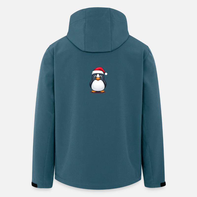 Weihnachtsmann Pinguin - Recycelte Männer Softshell-Jacke von Stanley/Stella - Dunkles Petrol