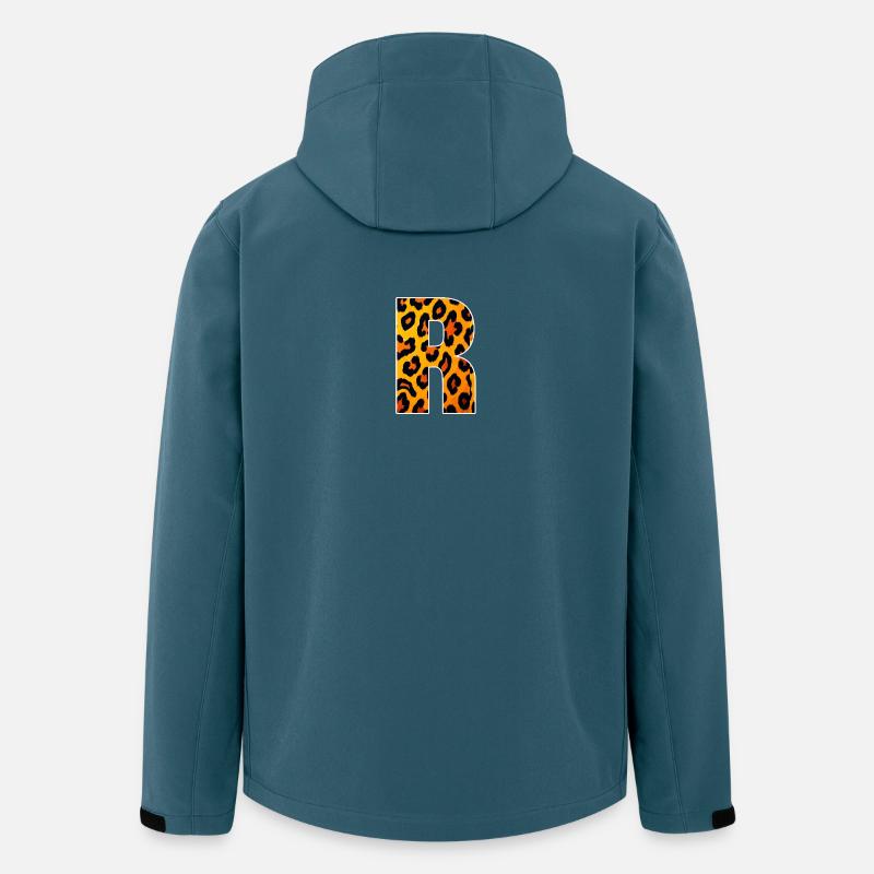 Leopard_Buchstabenmuster_-_R - Recycelte Männer Softshell-Jacke von Stanley/Stella - Dunkles Petrol