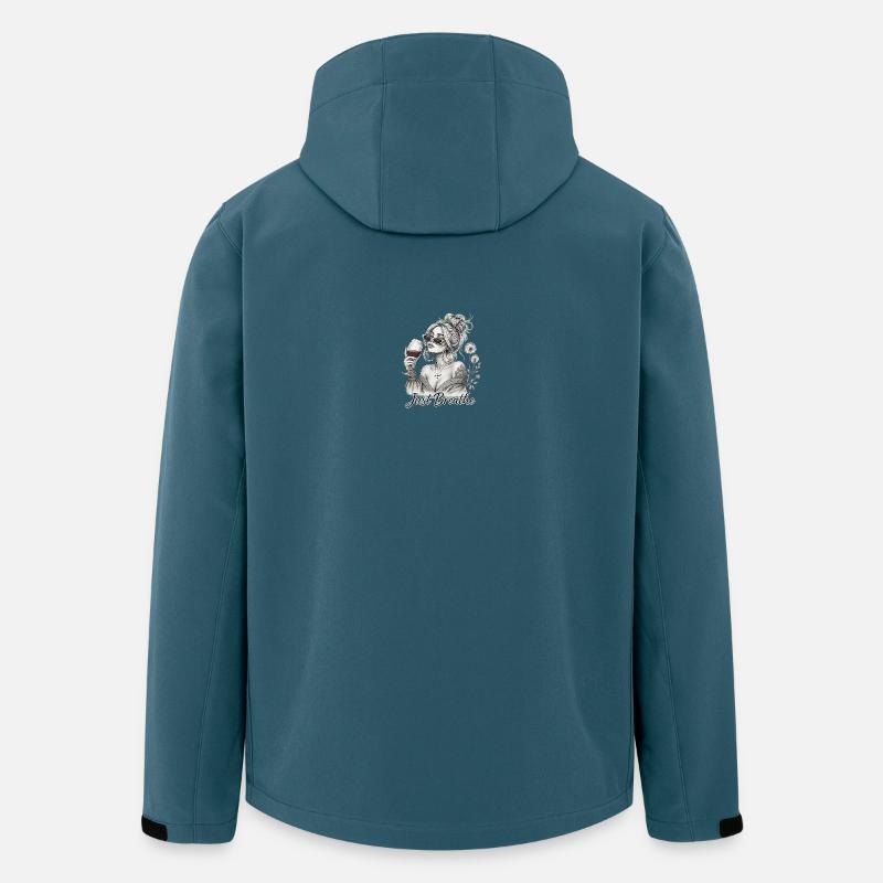 Just relax Wine Chic - Veste softshell homme en polyester recyclé Stanley/Stella - bleu pétrole foncé