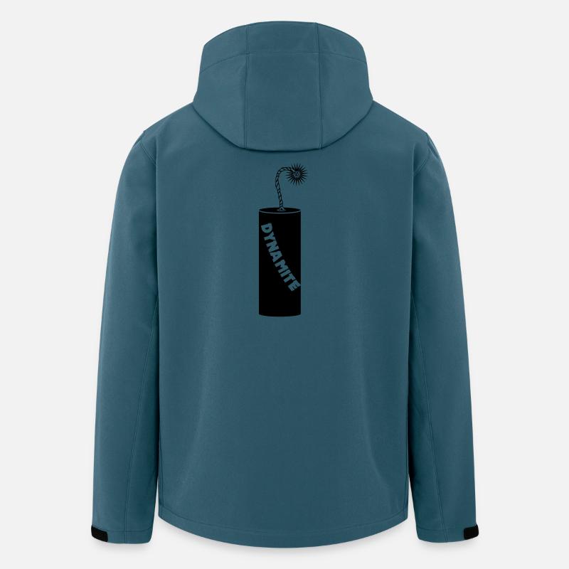 Tige de dynamite brûlante - Veste softshell homme en polyester recyclé Stanley/Stella - bleu pétrole foncé