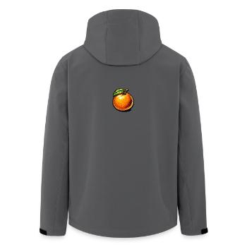 Comic Orange – Fruity Illustration Design 🍊 - Men’s Recycled Softshell Jacket by Stanley/Stella - stargazer - Back - AI Model Male 185 light (185cm)