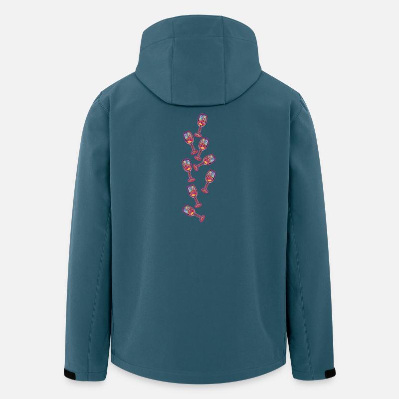 Weinglas Sektglas Symbol Wein - Recycelte Männer Softshell-Jacke von Stanley/Stella - Dunkles Petrol