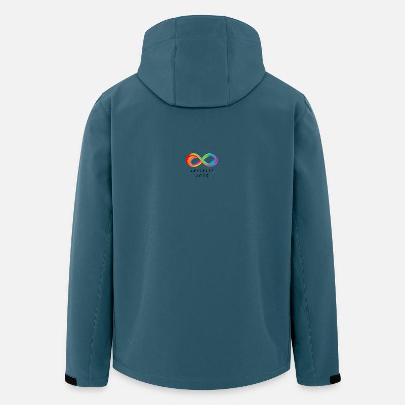 Infinite Love - Buntes Unendlichkeitszeichen - Recycelte Männer Softshell-Jacke von Stanley/Stella - Dunkles Petrol