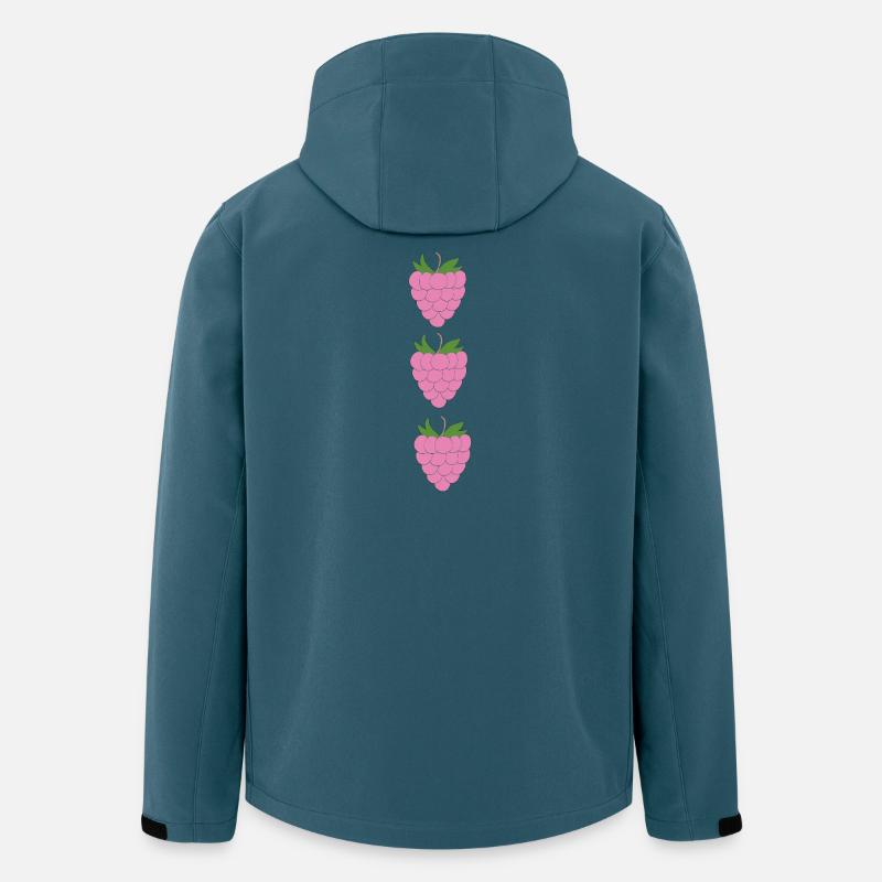 himbeeren Trio Muster - Recycelte Männer Softshell-Jacke von Stanley/Stella - Dunkles Petrol