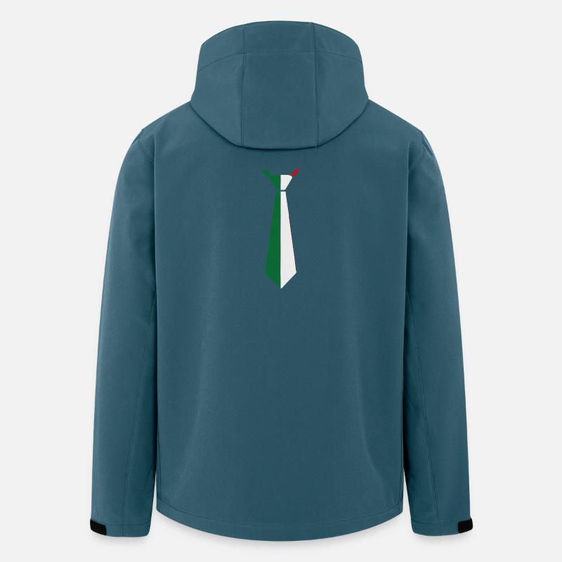 Cravate Italie – Conception du drapeau - Veste softshell homme en polyester recyclé Stanley/Stella - bleu pétrole foncé