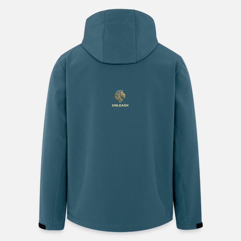 Goldener Löwe Unleash - Recycelte Männer Softshell-Jacke von Stanley/Stella - Dunkles Petrol