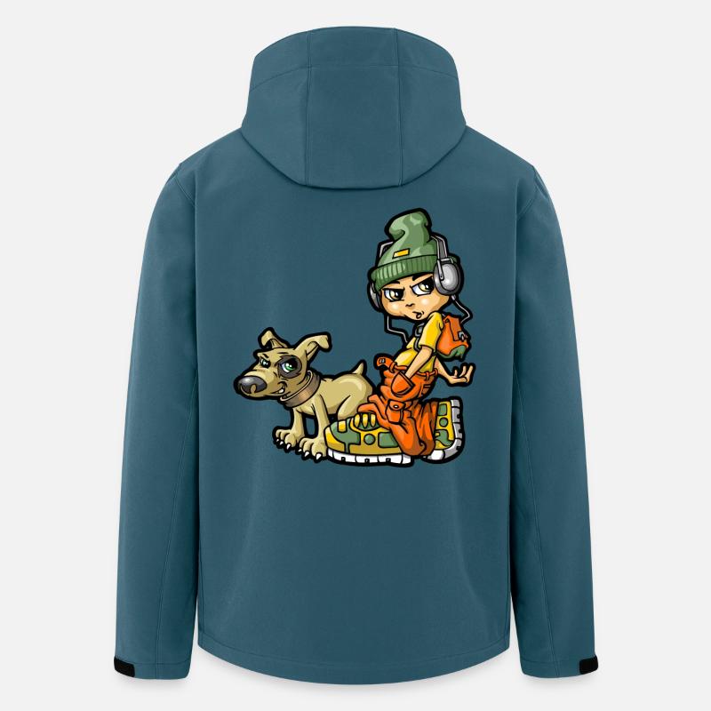 bboy und sein Hund - Recycelte Männer Softshell-Jacke von Stanley/Stella - Dunkles Petrol