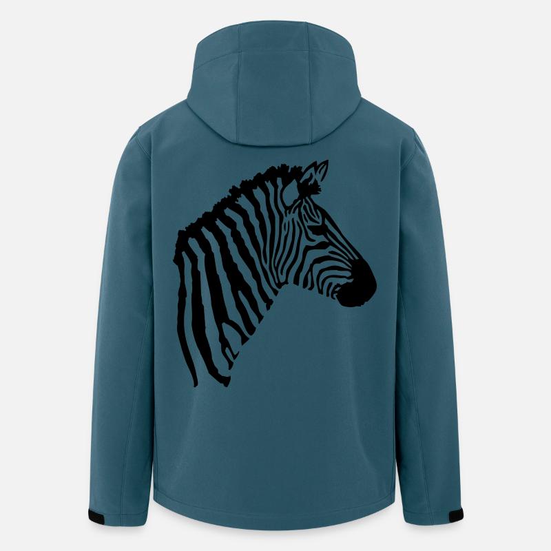 Zebra Kopf - Recycelte Männer Softshell-Jacke von Stanley/Stella - Dunkles Petrol