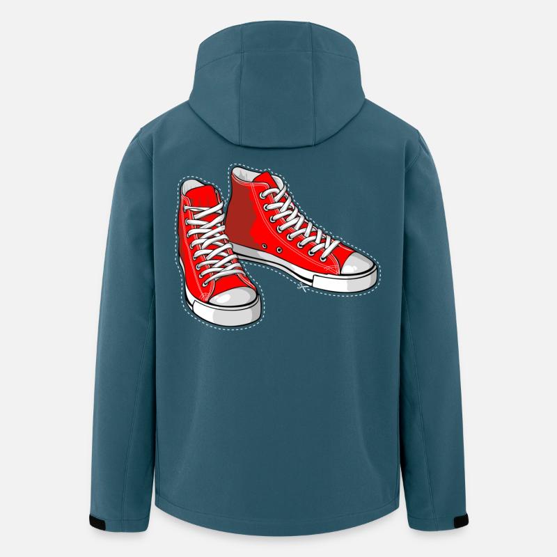 Rote Turnschuhe - Recycelte Männer Softshell-Jacke von Stanley/Stella - Dunkles Petrol