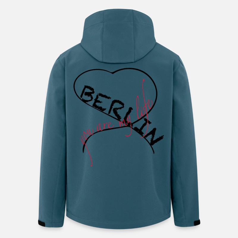 Berlin You Are My Life Heart Design - Recycelte Männer Softshell-Jacke von Stanley/Stella - Dunkles Petrol