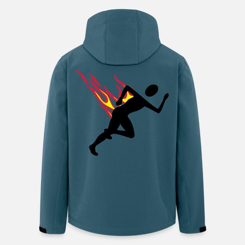 Jogger mit Flammen - Recycelte Männer Softshell-Jacke von Stanley/Stella - Dunkles Petrol