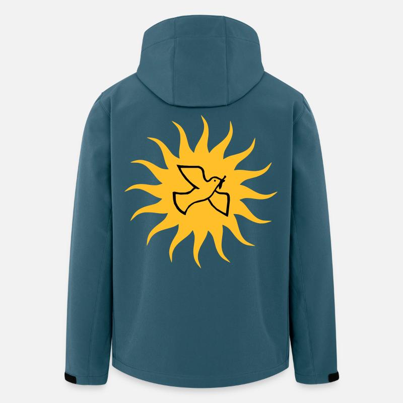 Colombe de la paix Sun - Veste softshell homme en polyester recyclé Stanley/Stella - bleu pétrole foncé