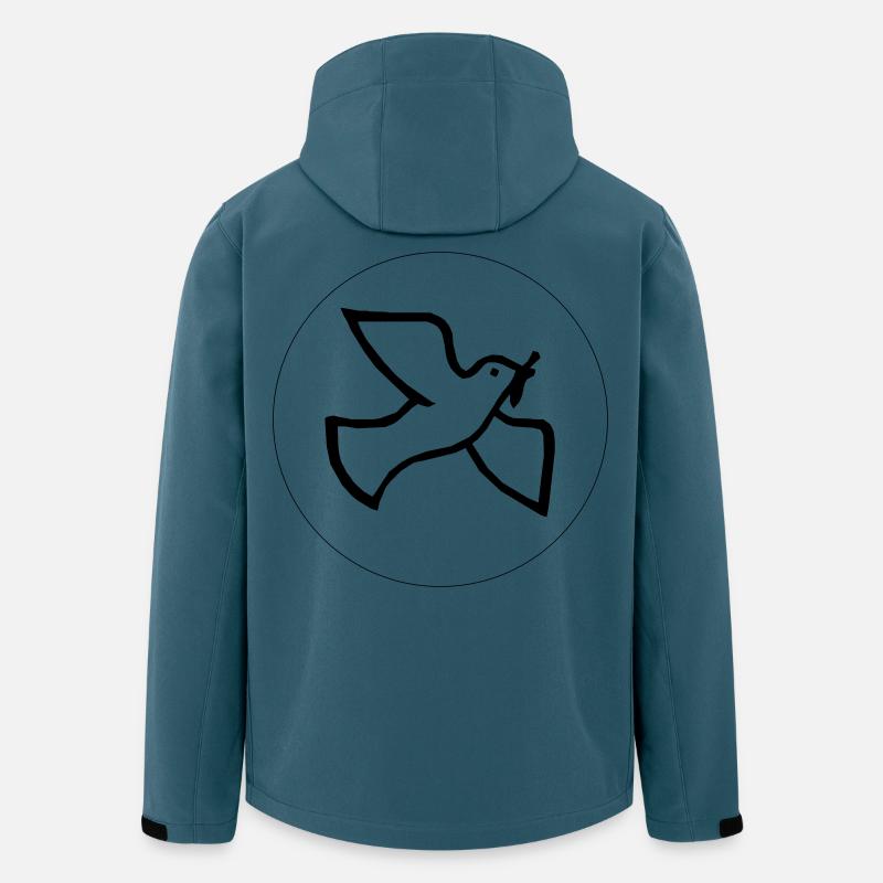Friedenstaube - Recycelte Männer Softshell-Jacke von Stanley/Stella - Dunkles Petrol