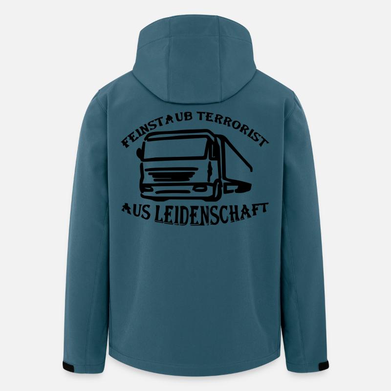 Feinstaub Terrorist aus Leidenschaft - Recycelte Männer Softshell-Jacke von Stanley/Stella - Dunkles Petrol