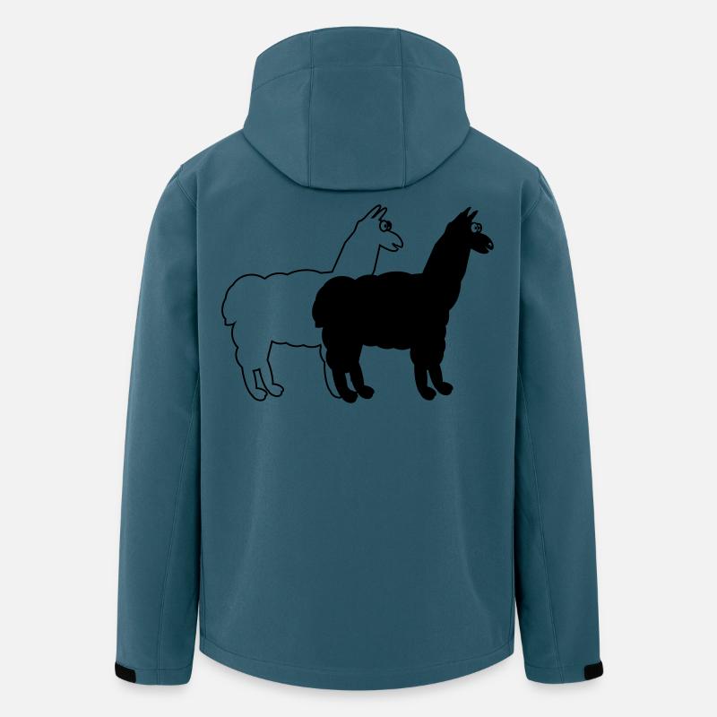 witzige Alpakas  - Recycelte Männer Softshell-Jacke von Stanley/Stella - Dunkles Petrol