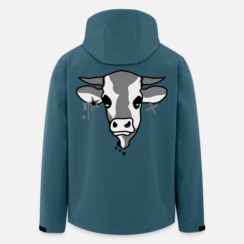 Kuh - Recycelte Männer Softshell-Jacke von Stanley/Stella - Dunkles Petrol