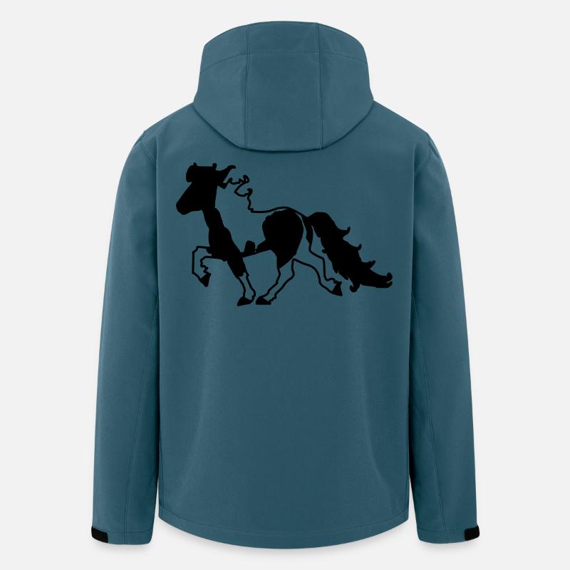 Islandpferd Schecke Reiten Pferde Tölt - Recycelte Männer Softshell-Jacke von Stanley/Stella - Dunkles Petrol
